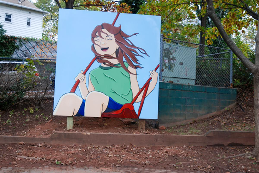 "Girl on a Swing" Vogt Park Mural