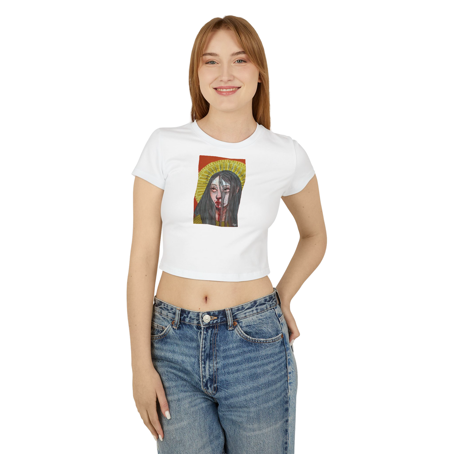 "FALSE IDOL" (2018) Cropped Cotton Tee