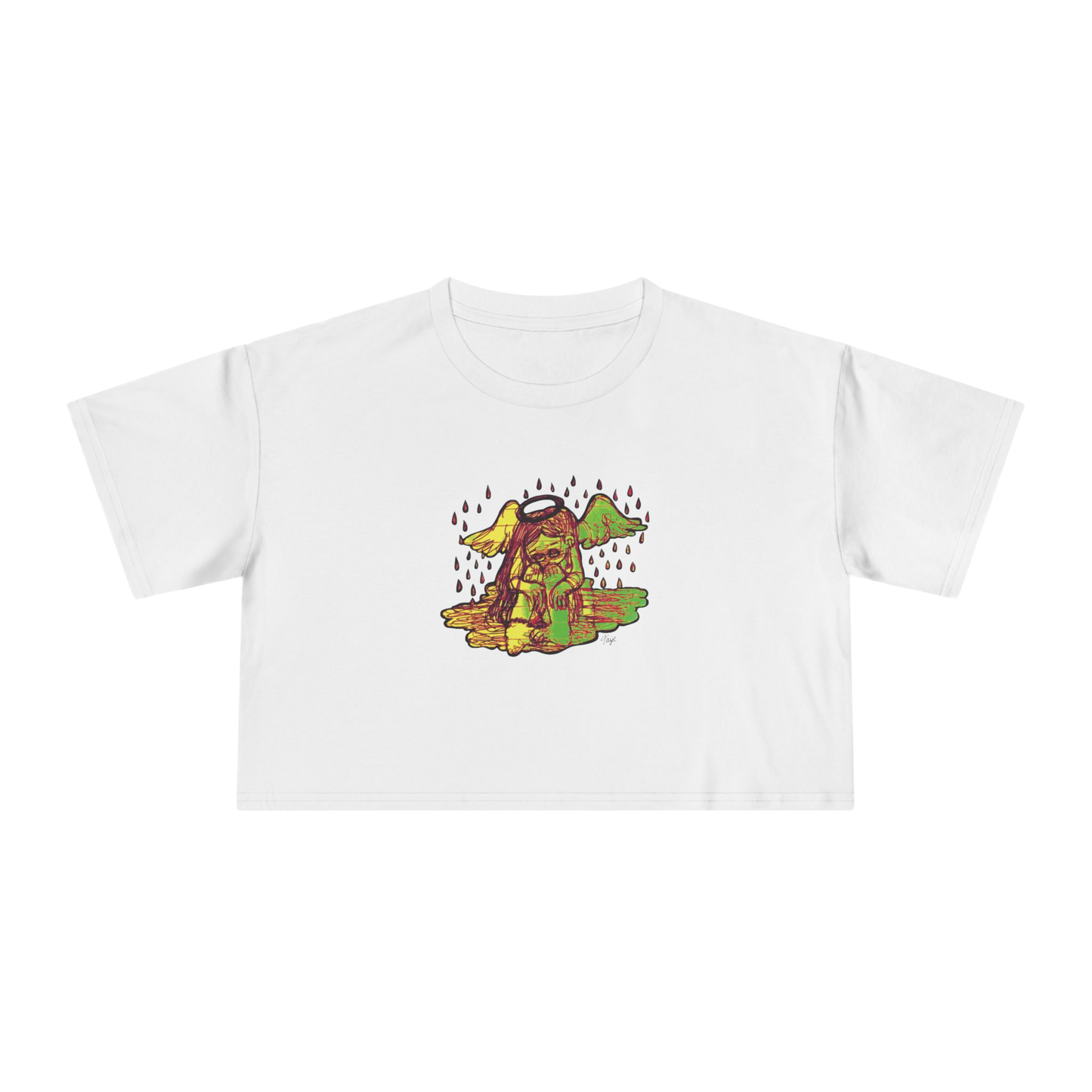 "INTIMACY ANGEL" (2019) Boxy Cropped Cotton Tee