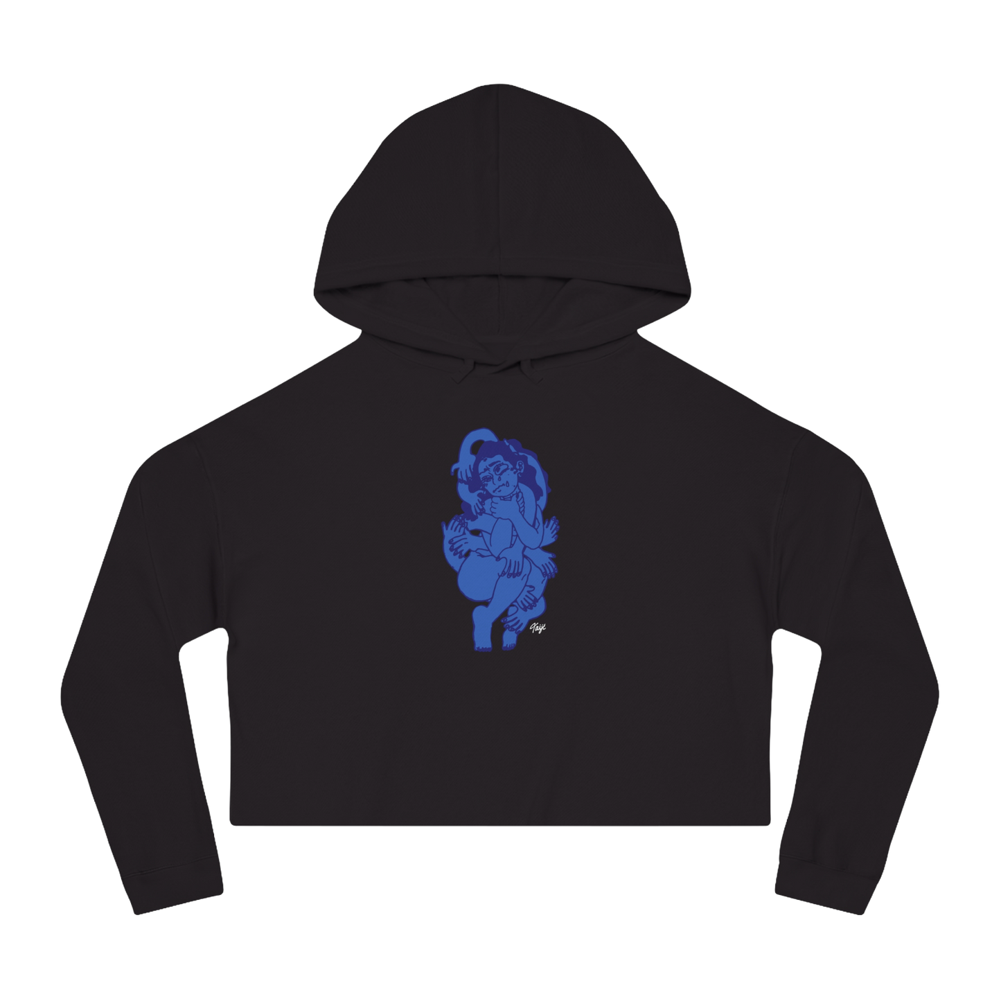 "MI CUERPO" (2018) Boxy Cropped Cotton Hoodie