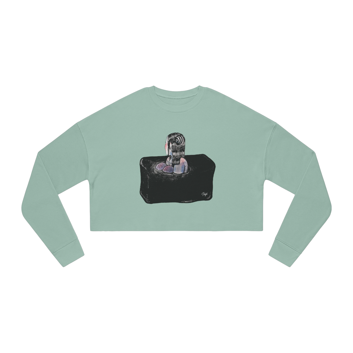 "SINK OR SWIM" (2018) Boxy Cropped Long Sleeve