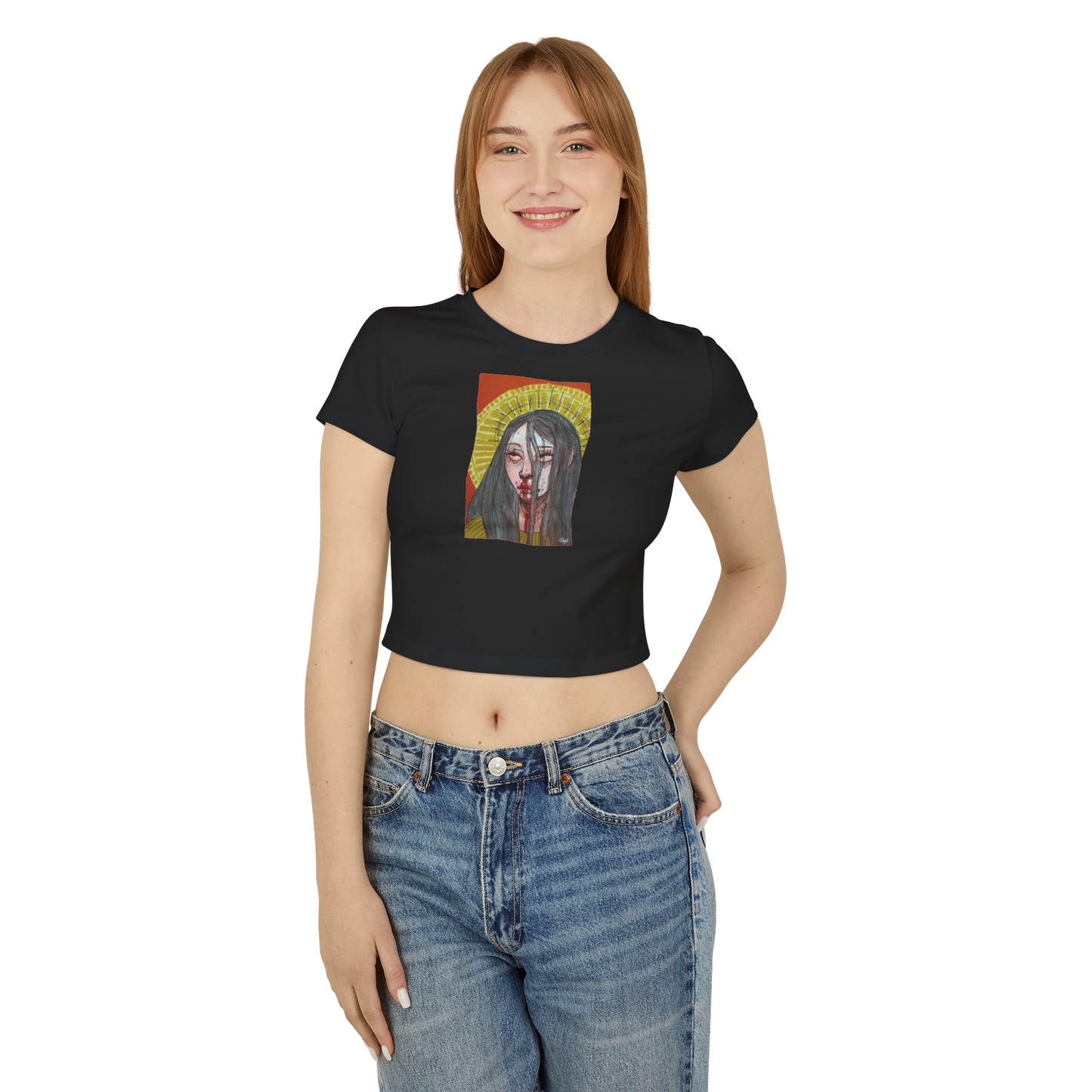 "FALSE IDOL" (2018) Cropped Cotton Tee