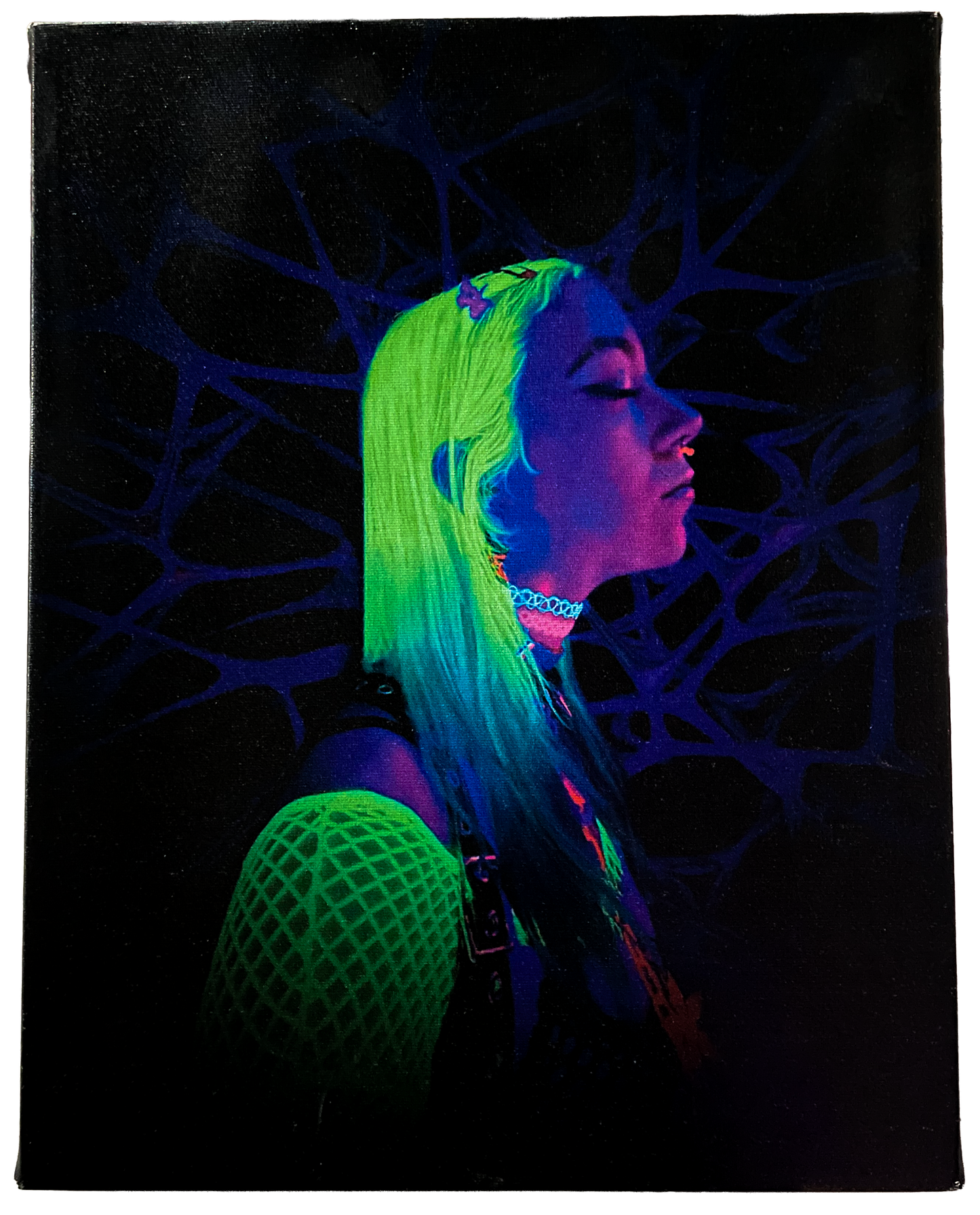 "R4G3R" (2022) Gallery-Wrapped Abstract Portrait