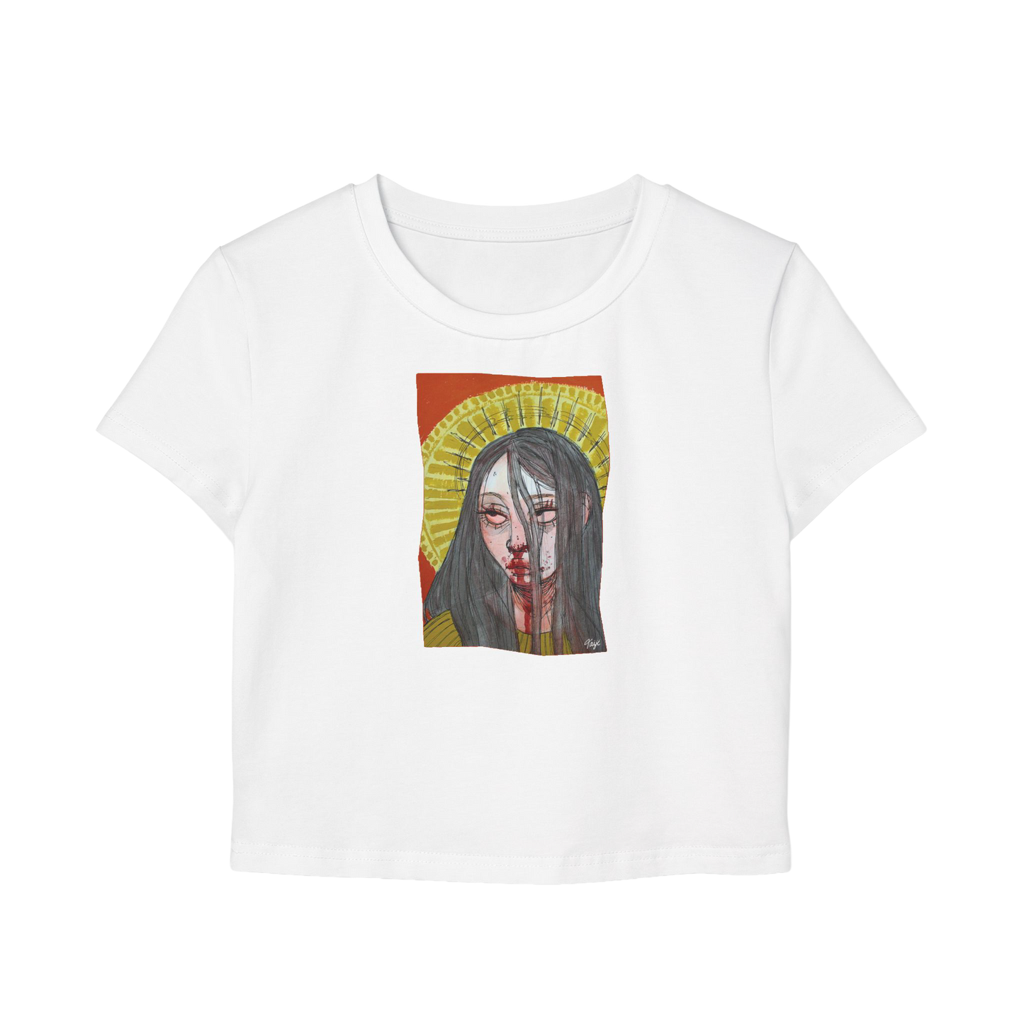 "FALSE IDOL" (2018) Cropped Cotton Tee