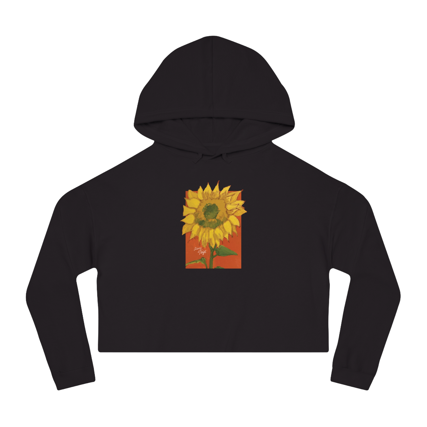 "DEL SOL" (2018) Boxy Cropped Cotton Hoodie