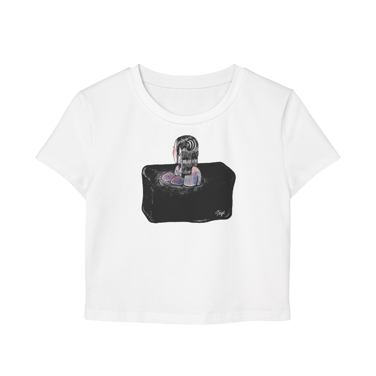 "SINK OR SWIM" (2018) Cropped Cotton Tee