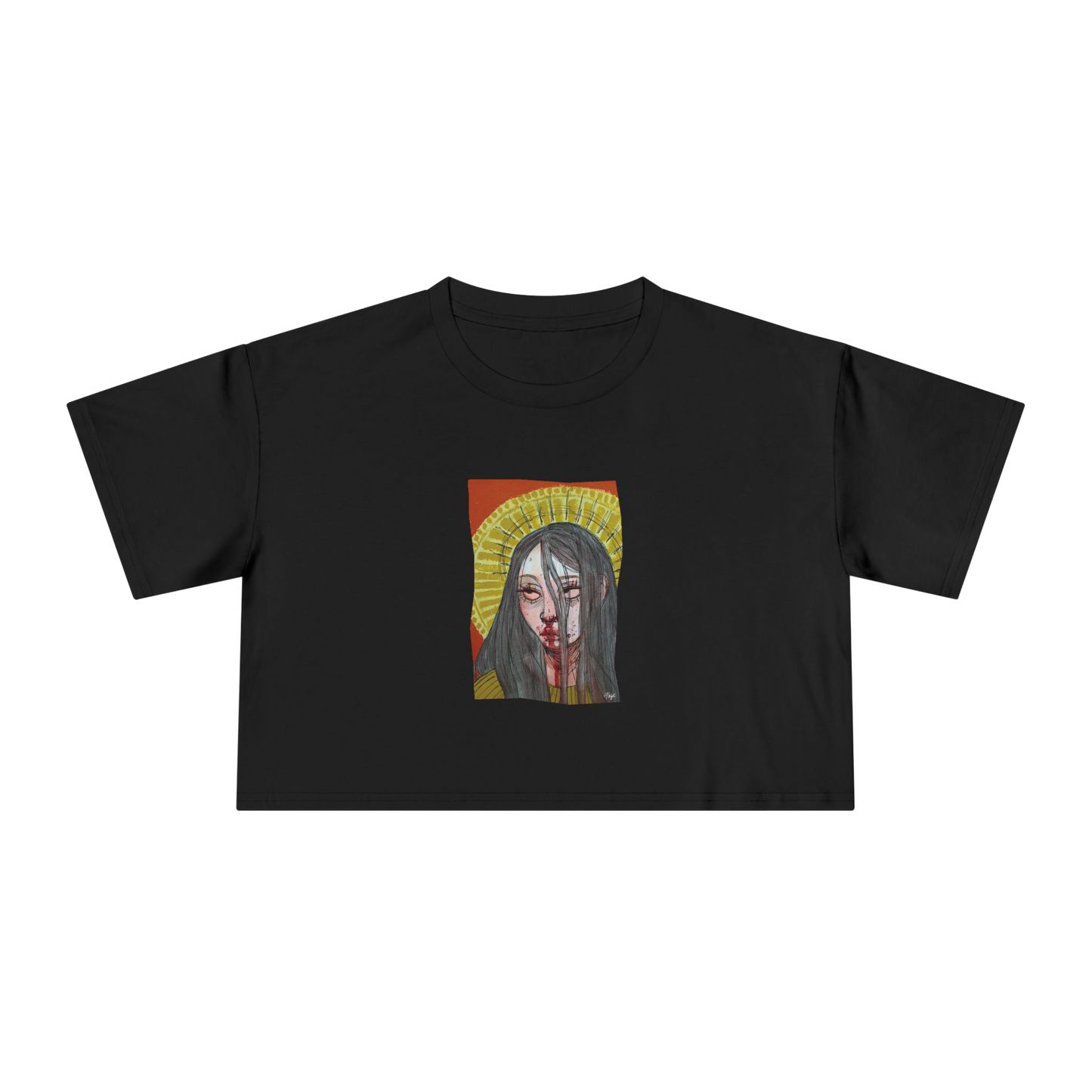 "FALSE IDOL" (2018) Boxy Cropped Cotton Tee