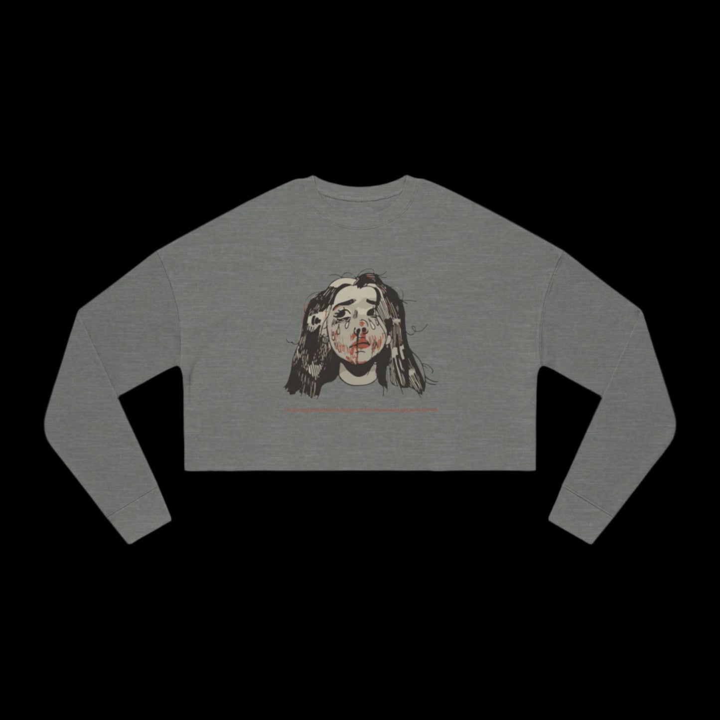 "MOMMY, PACK MY LUNCH" (2017) Boxy Cropped Long Sleeve