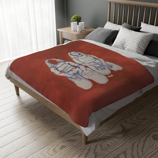 "SIN TITOLO" (2017) Velveteen Microfiber Blanket
