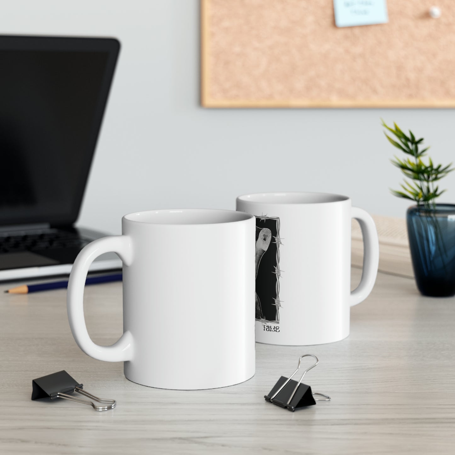 "ETCHING" (2017) 11oz White Ceramic Mug