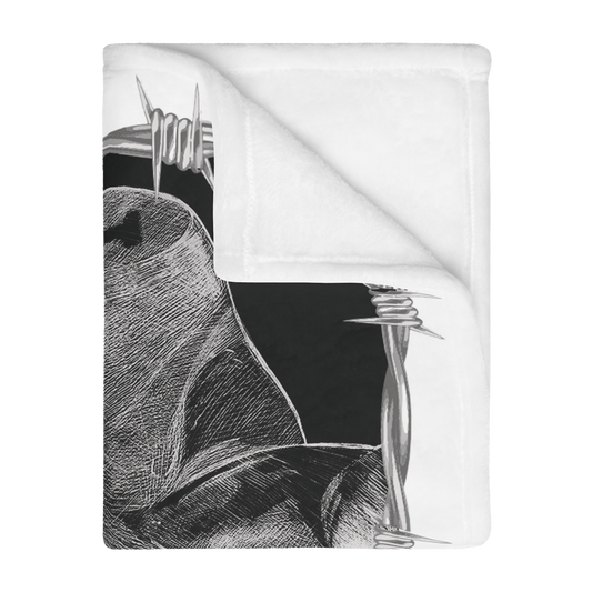 "ETCHING" (2017) Velveteen Microfiber Blanket