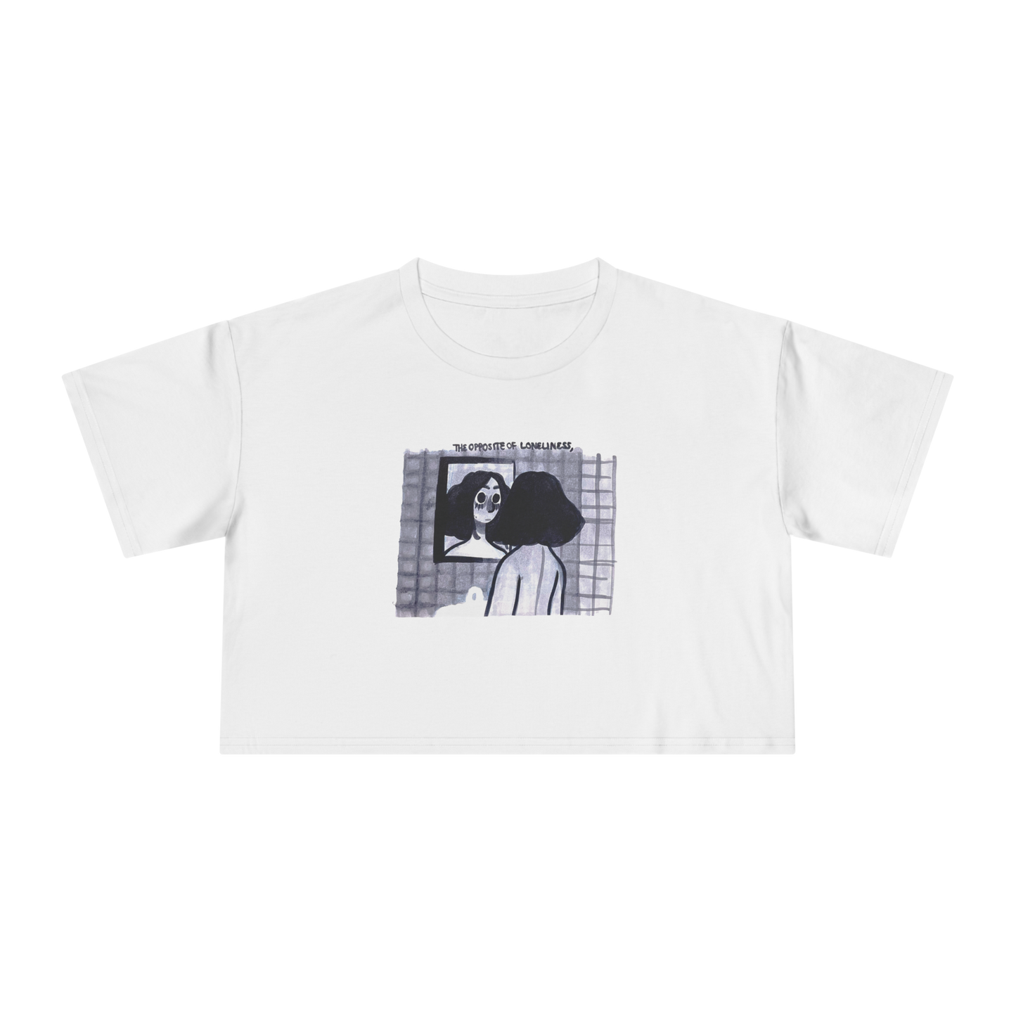 "THE OPPOSITE OF LONELINESS" (2018) Boxy Cropped Cotton Tee