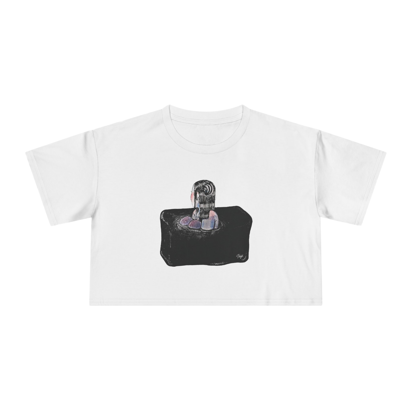 "SINK OR SWIM" (2018) Boxy Cropped Cotton Tee