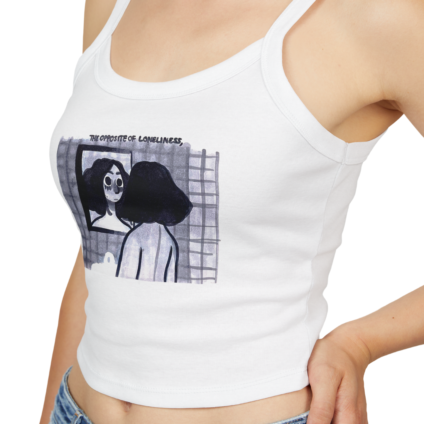 "THE OPPOSITE OF LONELINESS" (2018) Spaghetti Strap Tank Top