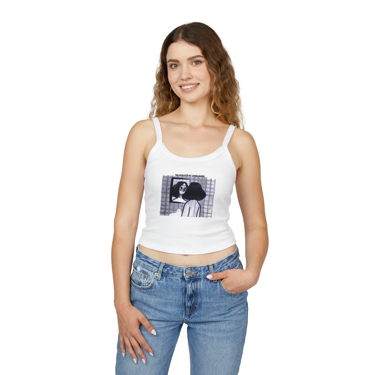 "THE OPPOSITE OF LONELINESS" (2018) Spaghetti Strap Tank Top