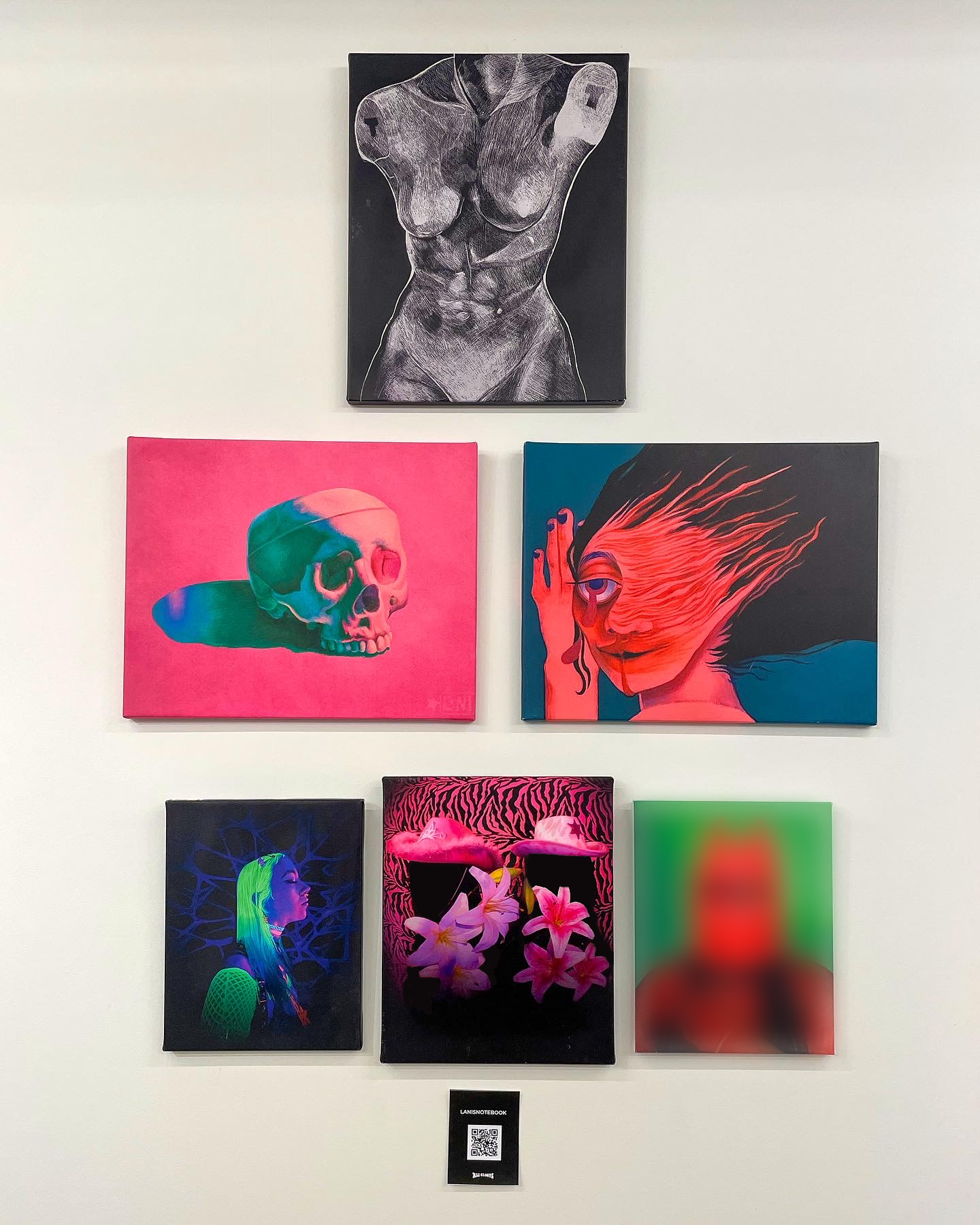 "R4G3R" (2022) Gallery-Wrapped Abstract Portrait