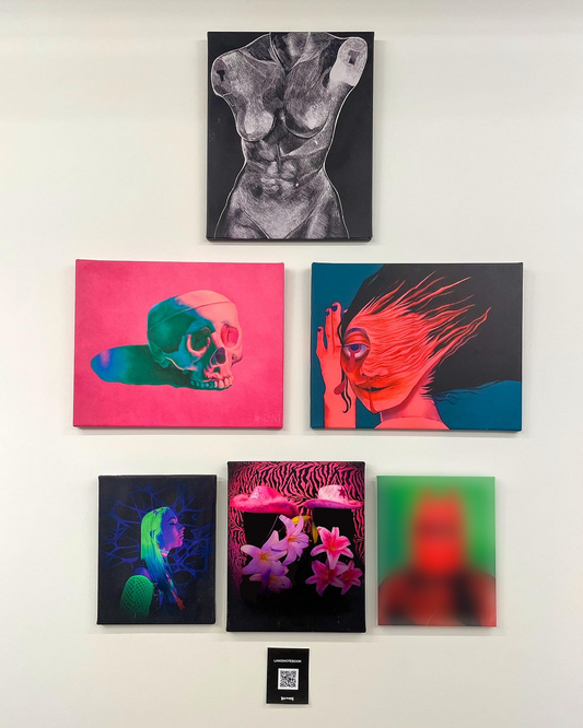 "ETCHING" (2018) Unframed Canvas Print