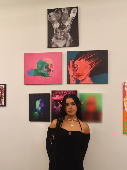 "R4G3R" (2022) Gallery-Wrapped Abstract Portrait