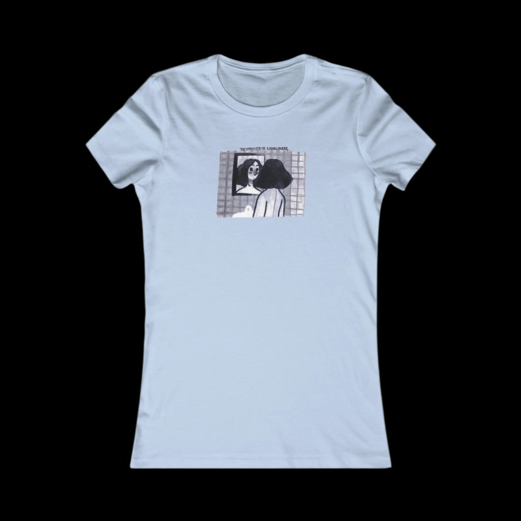 "THE OPPOSITE OF LONELINESS" (2018) Femme-Fit Cotton Crew Tee
