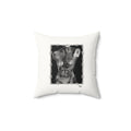 "ETCHING" (2017) Faux Suede Square Pillow