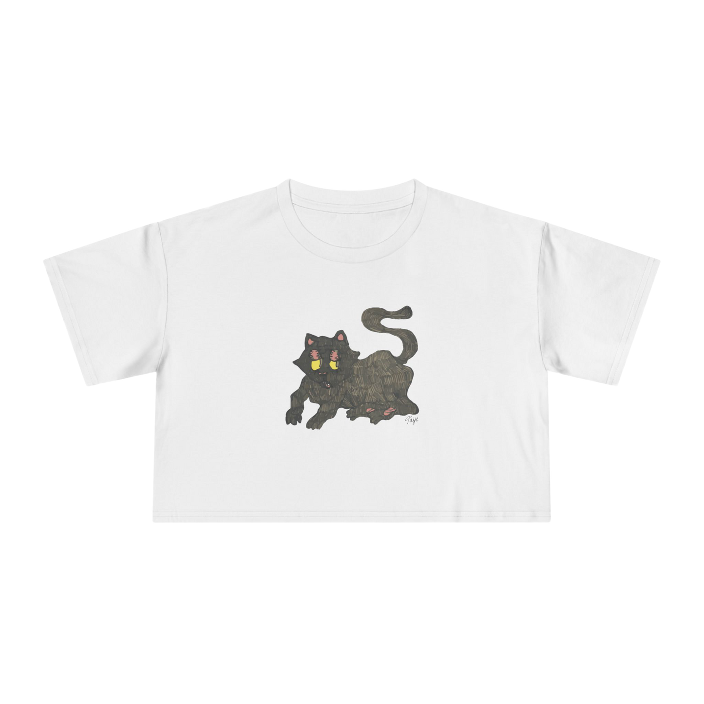 "GATO" (2019) Boxy Cropped Cotton Tee