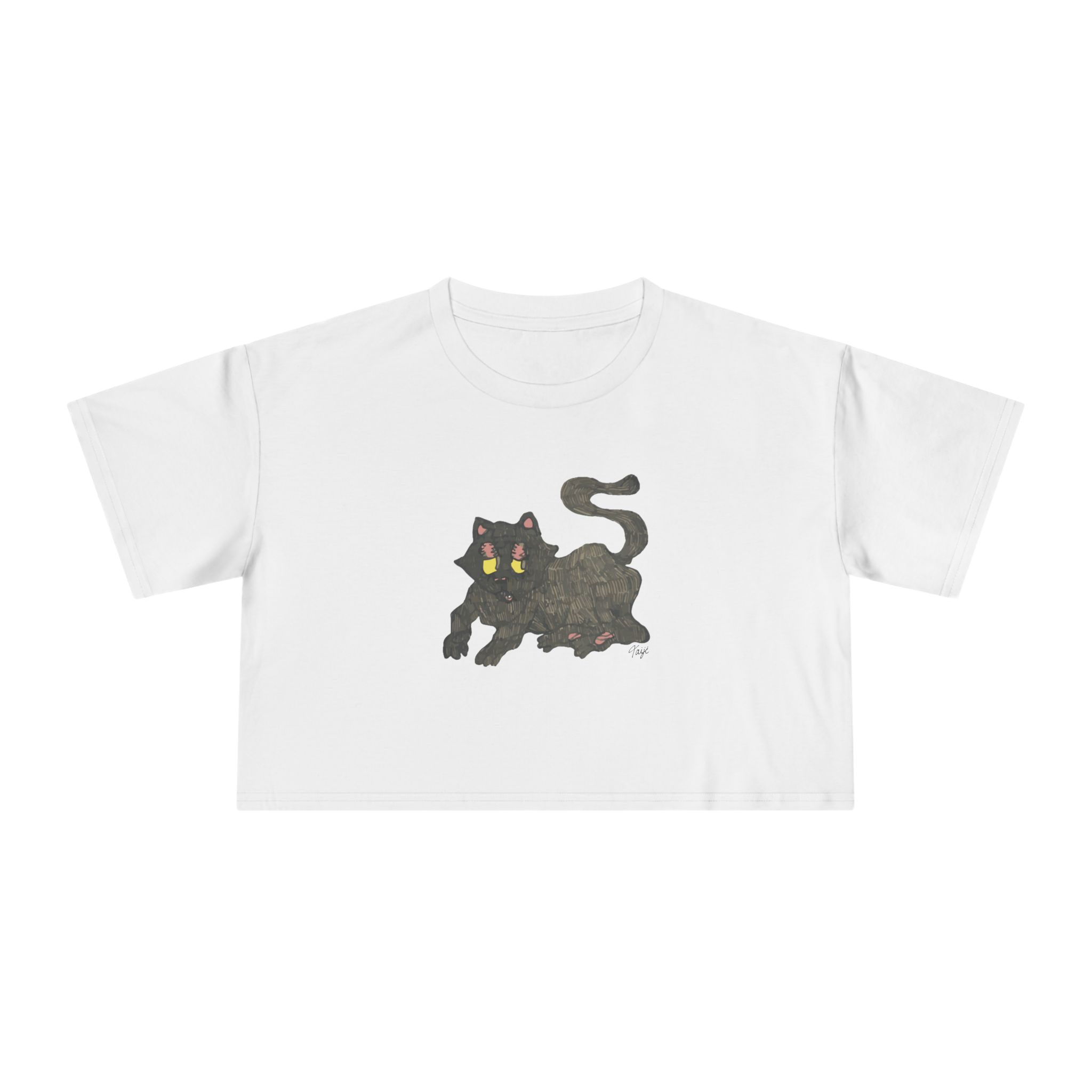 "GATO" (2019) Boxy Cropped Cotton Tee