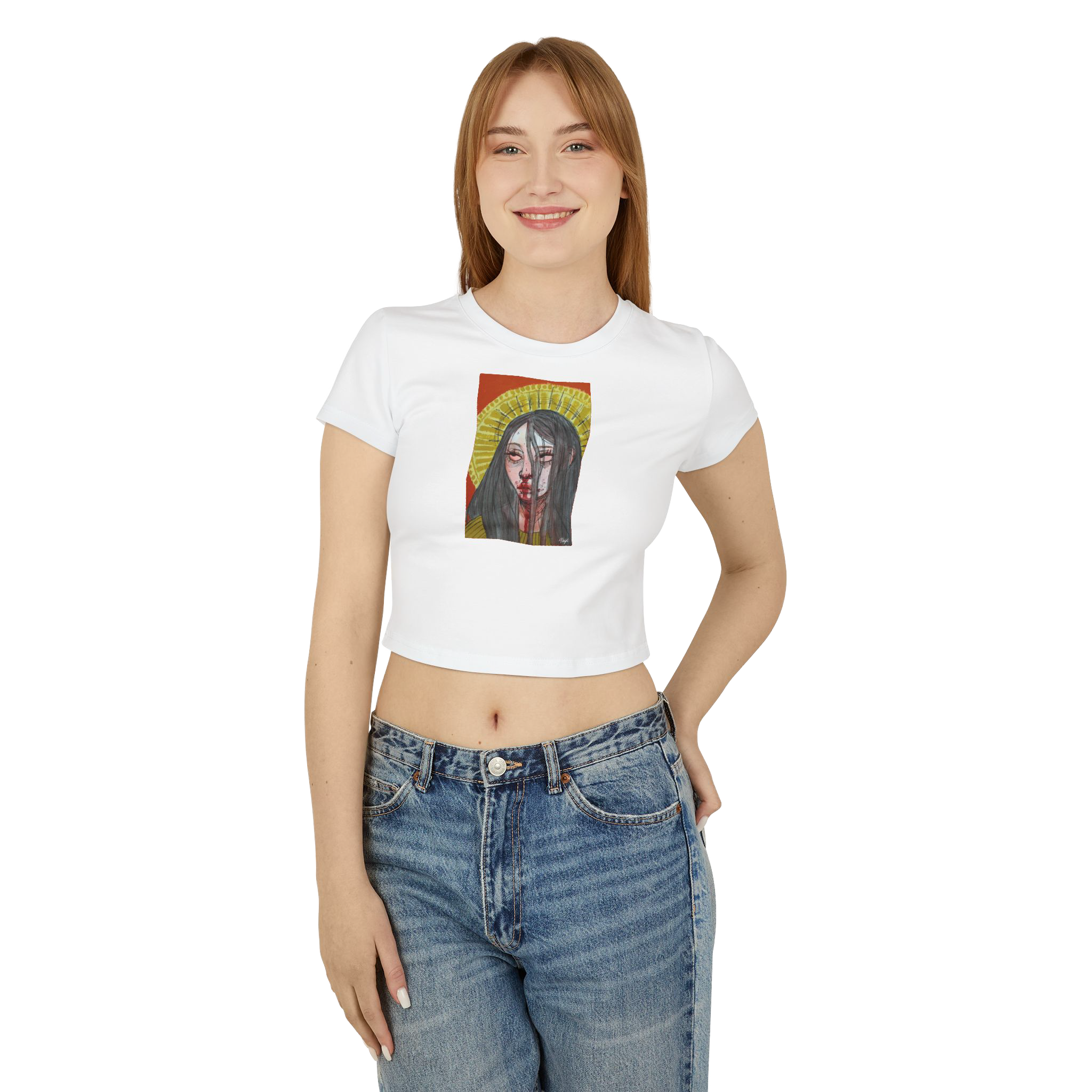 "FALSE IDOL" (2018) Cropped Cotton Tee