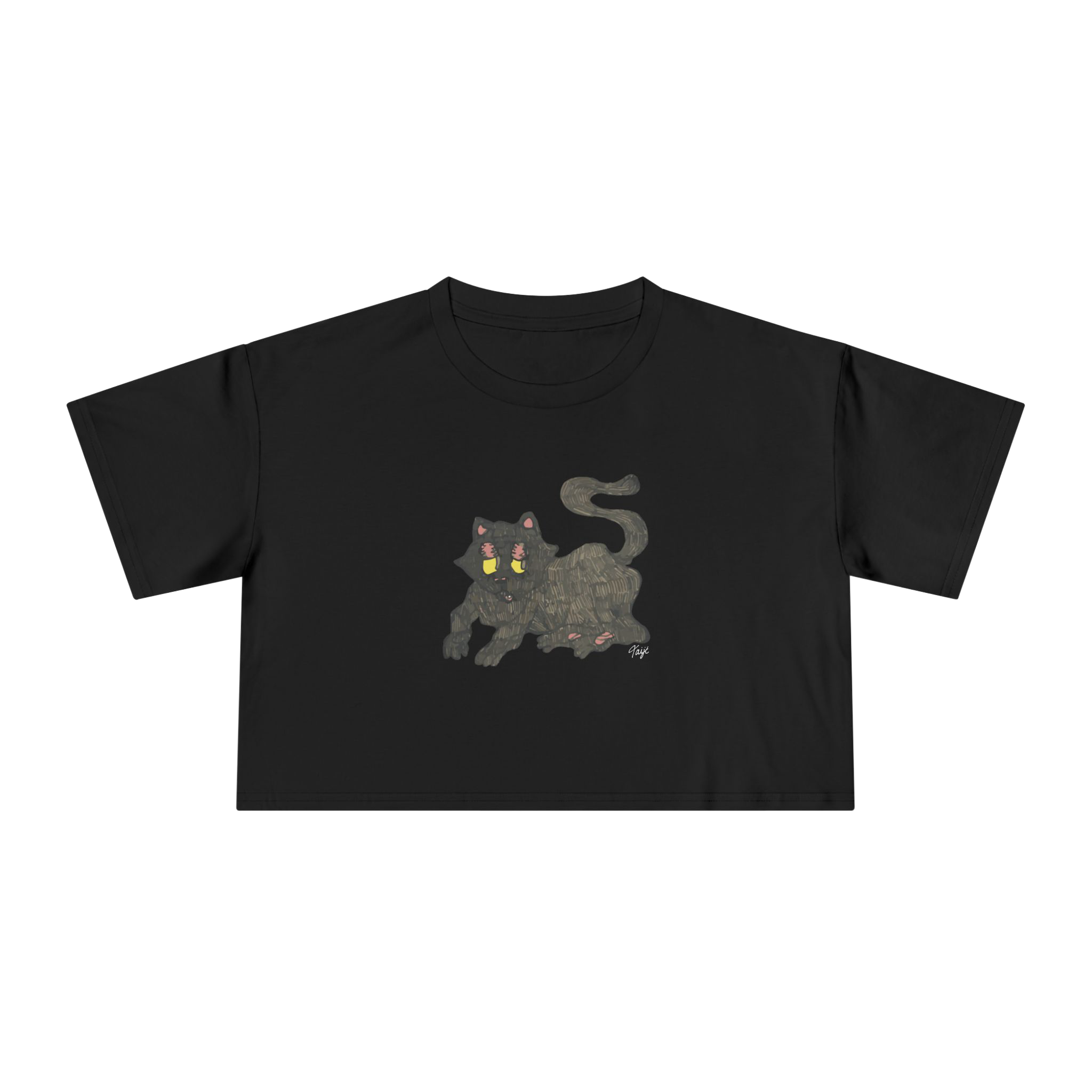 "GATO" (2019) Boxy Cropped Cotton Tee