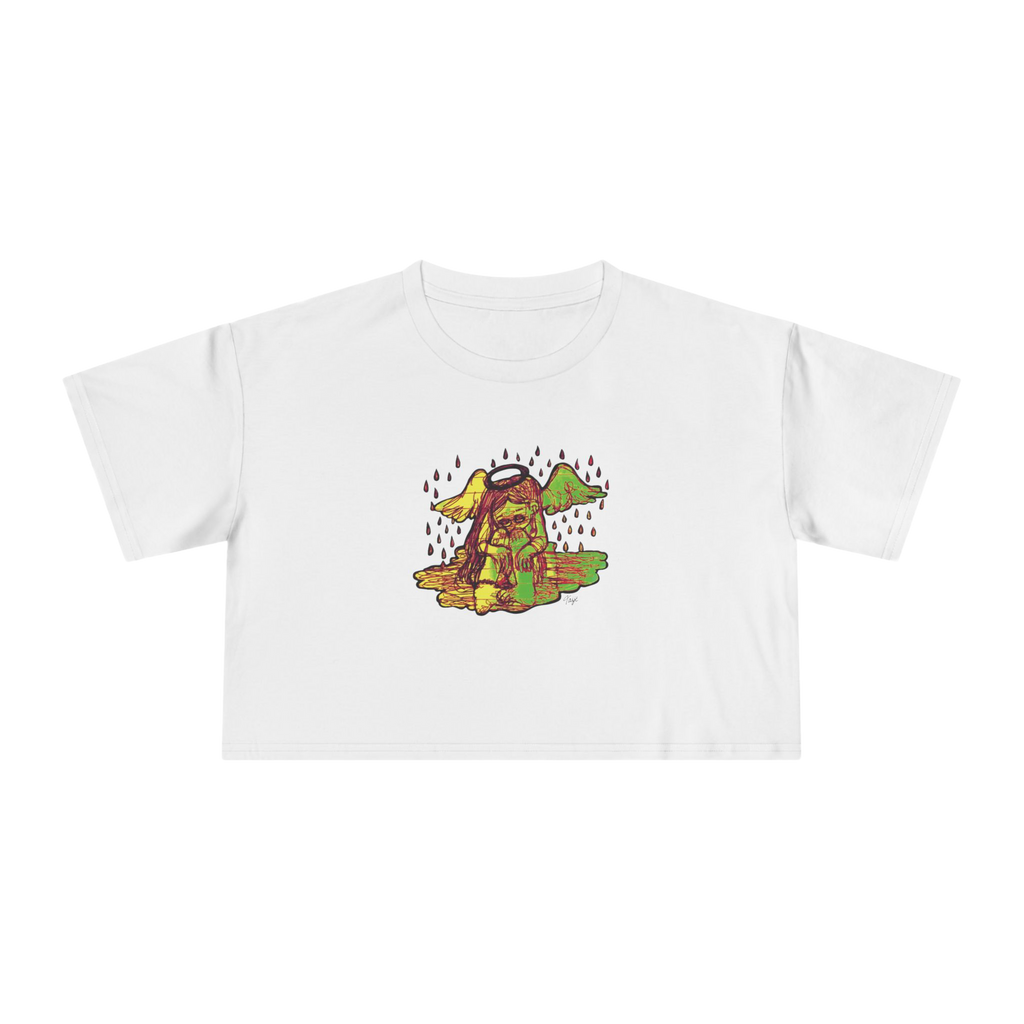 "INTIMACY ANGEL" (2019) Boxy Cropped Cotton Tee