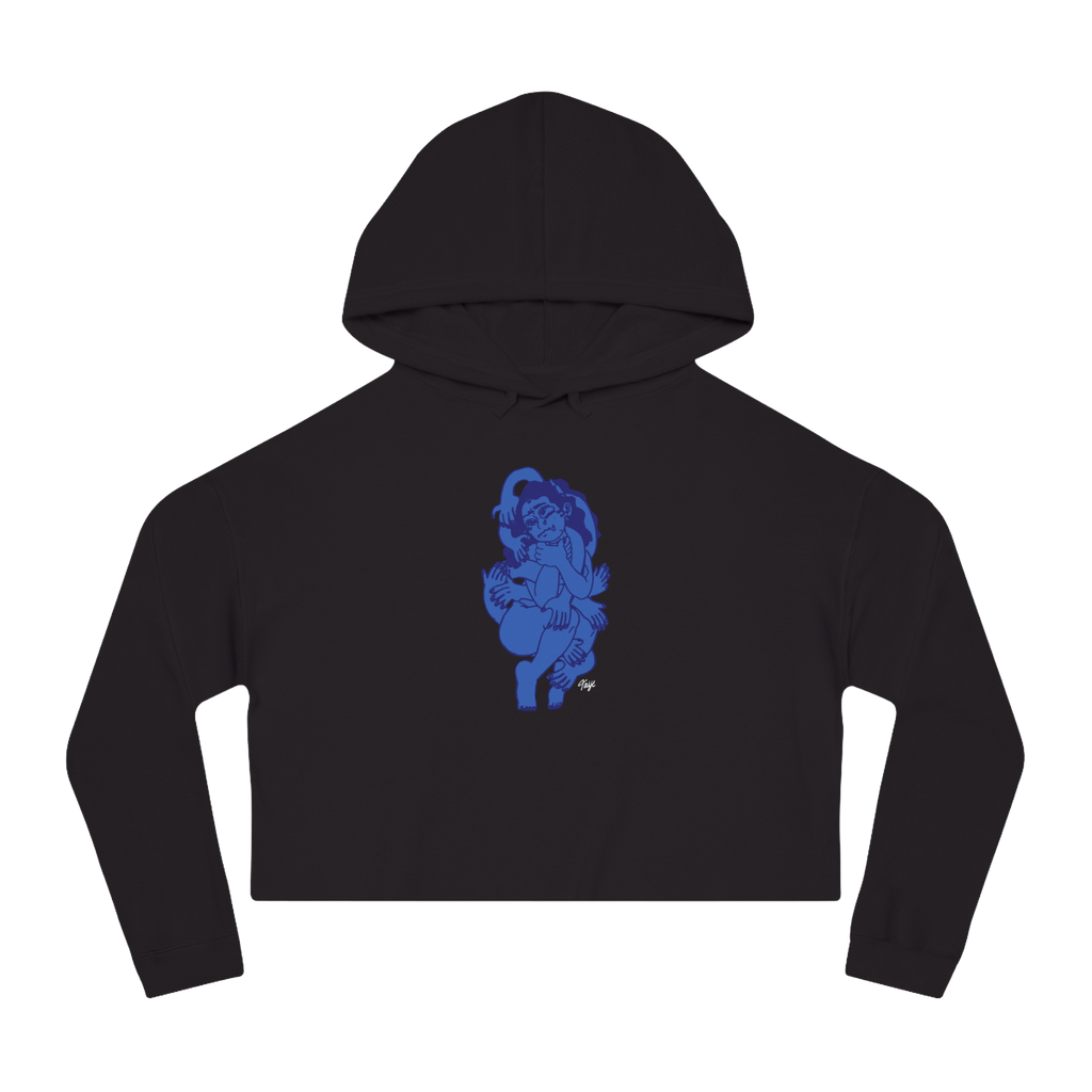 "MI CUERPO" (2018) Boxy Cropped Cotton Hoodie