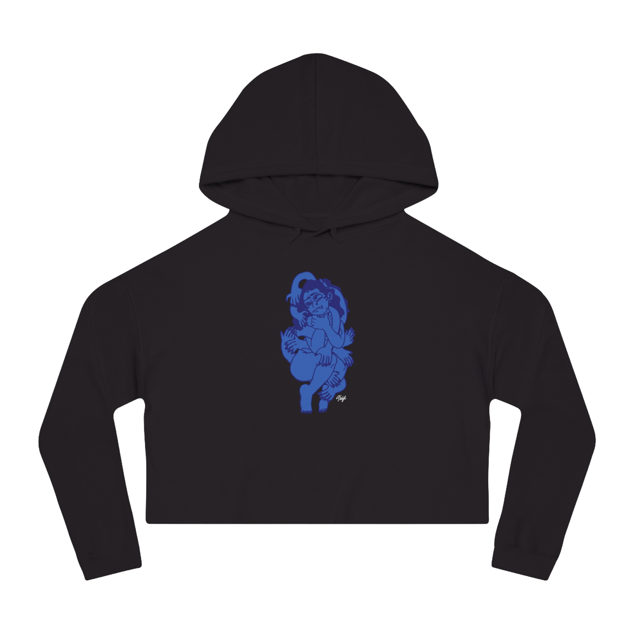 "MI CUERPO" (2018) Boxy Cropped Cotton Hoodie