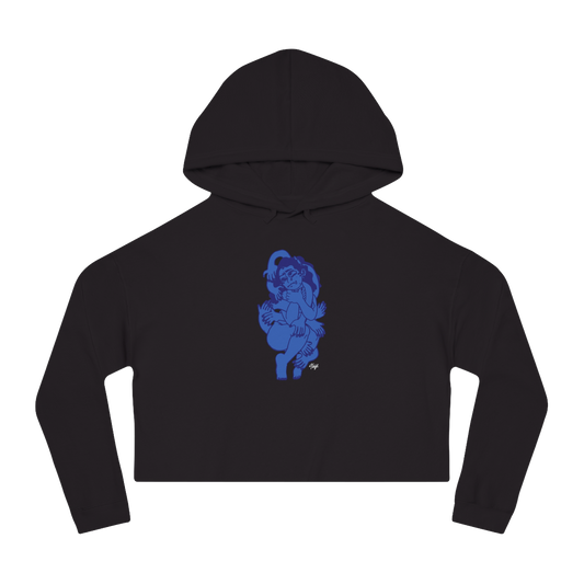 "MI CUERPO" (2018) Boxy Cropped Cotton Hoodie