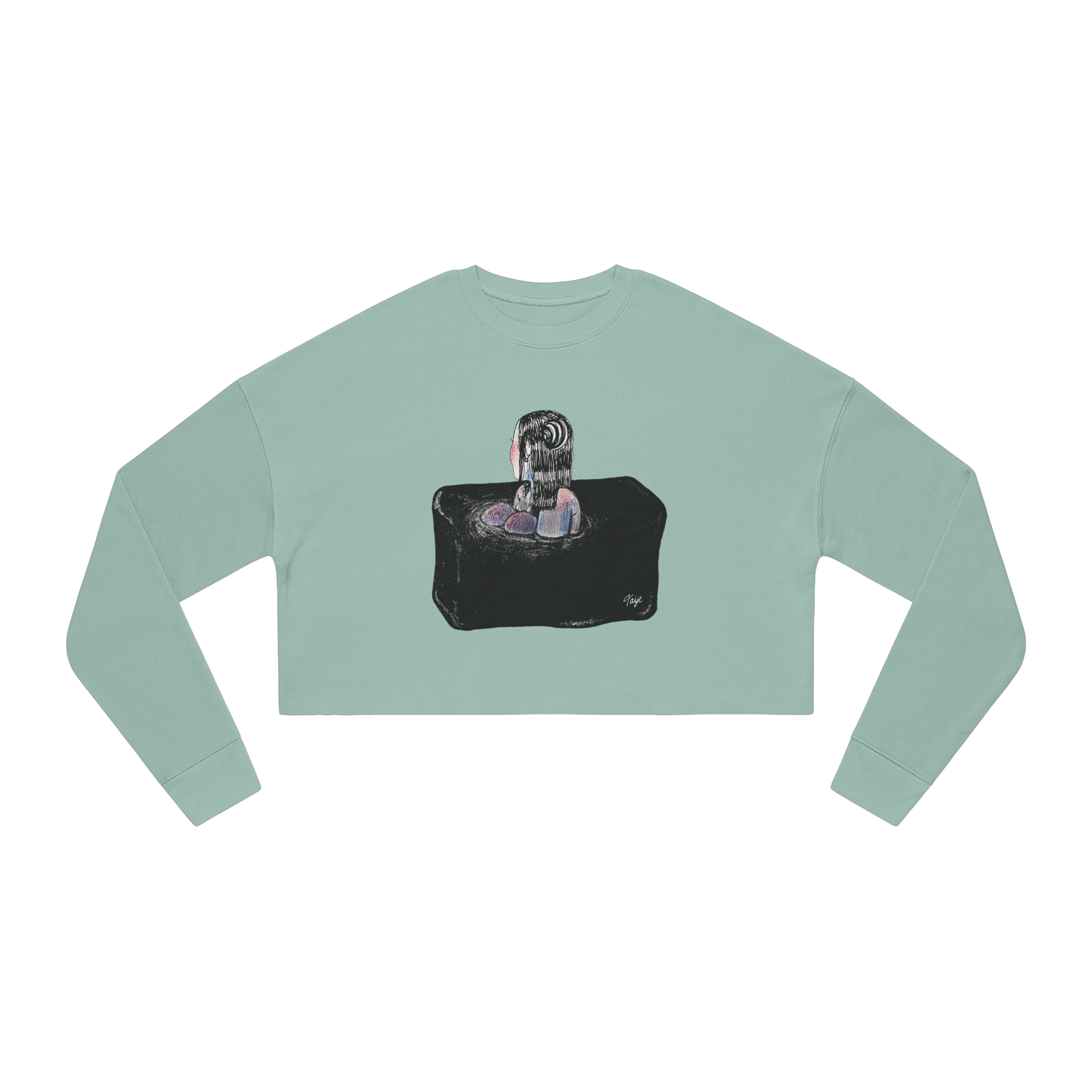 "SINK OR SWIM" (2018) Boxy Cropped Long Sleeve