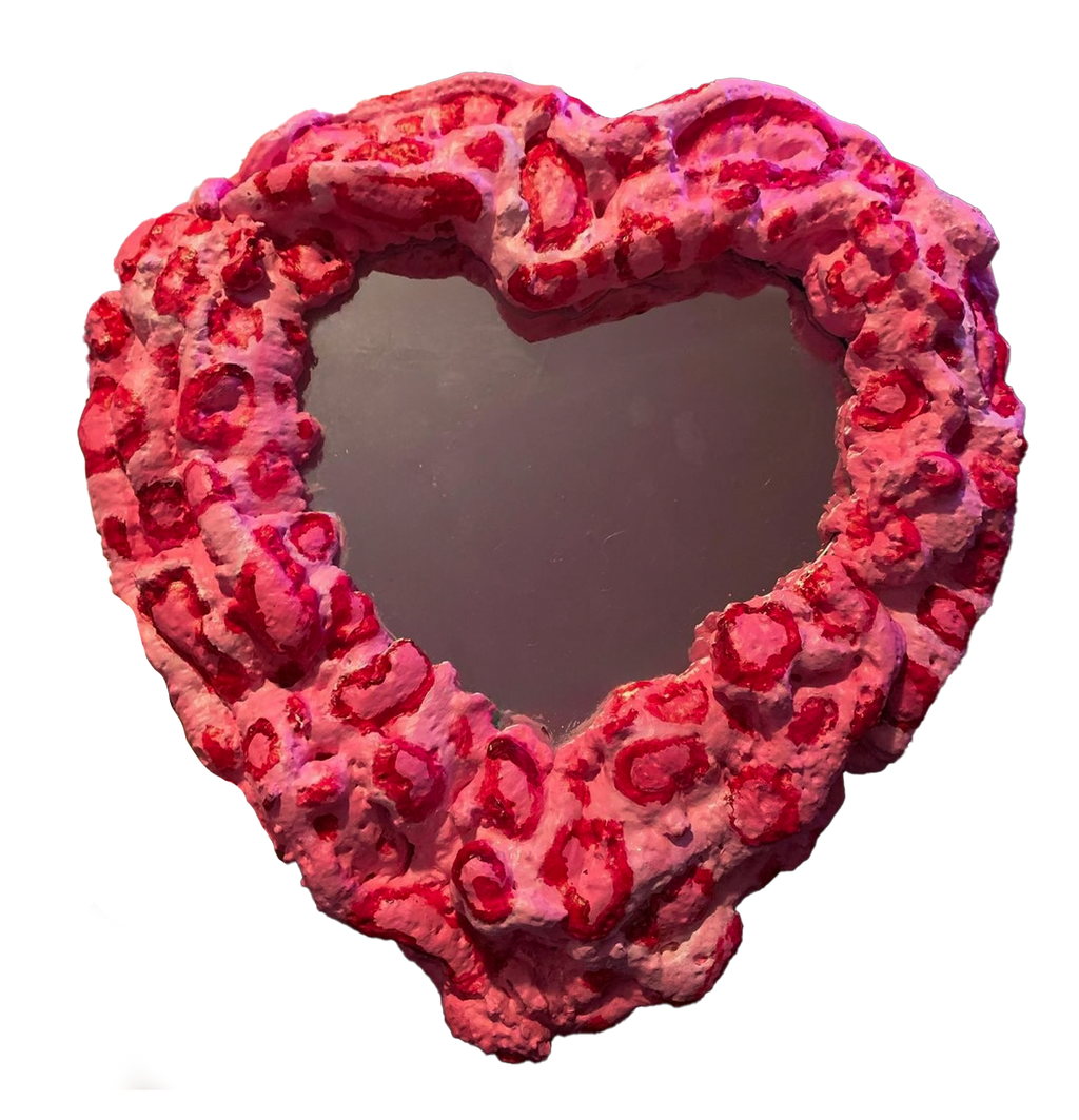 "CUPID'S OWN" (2021) Heart-Shaped Foam Mirror