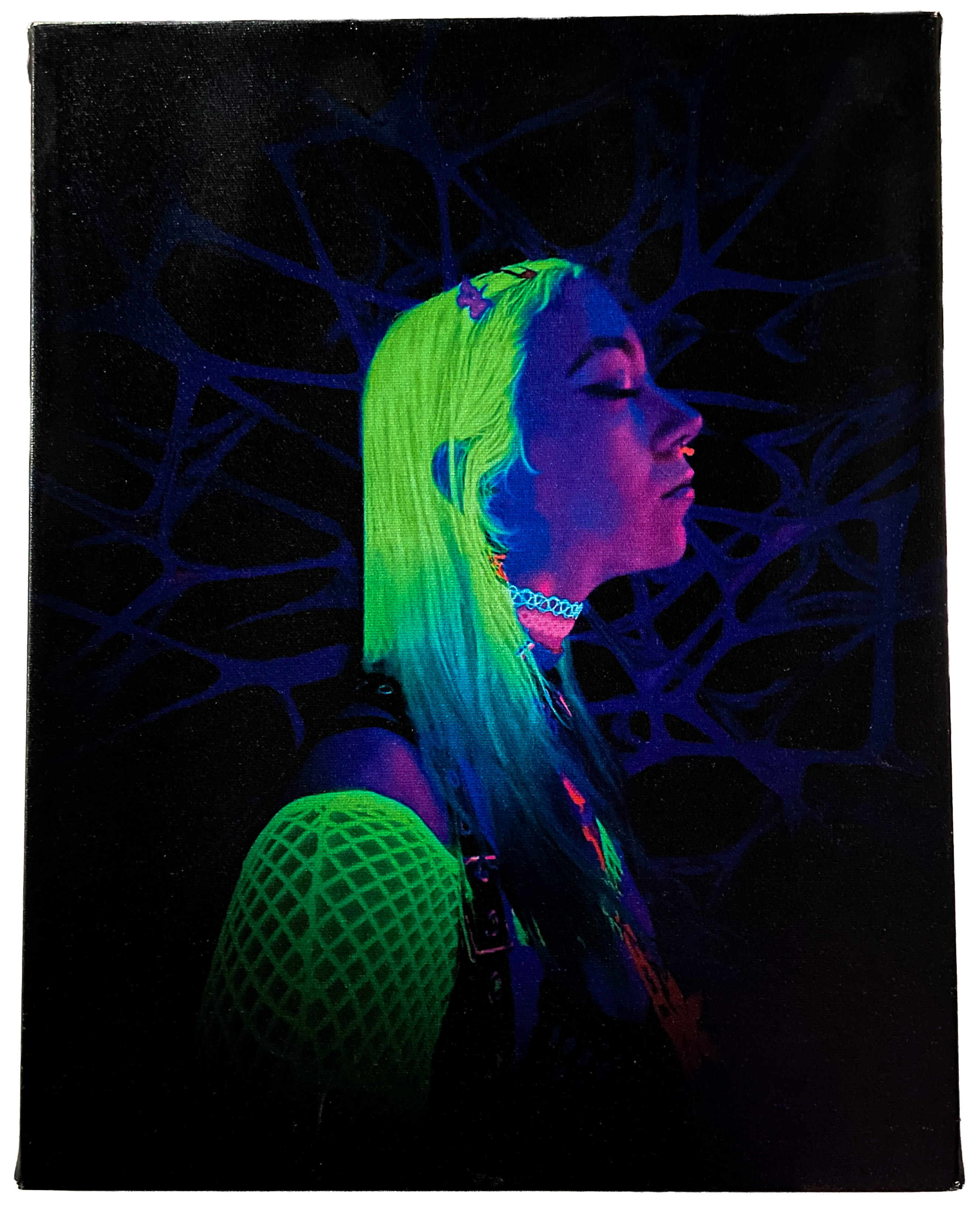 "R4G3R" (2022) Gallery-Wrapped Abstract Portrait