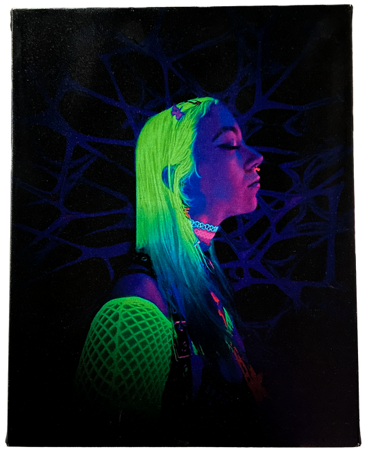 "R4G3R" (2022) Gallery-Wrapped Abstract Portrait