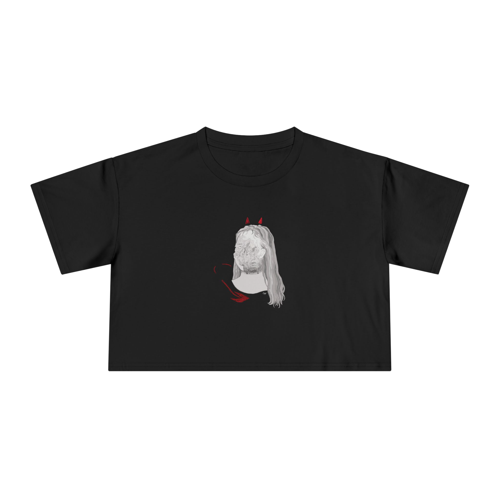 "BLOWN AWAY" (2019) Boxy Cropped Cotton Tee