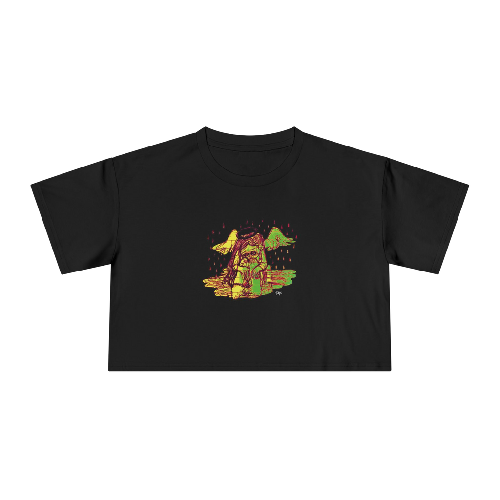 "INTIMACY ANGEL" (2019) Boxy Cropped Cotton Tee