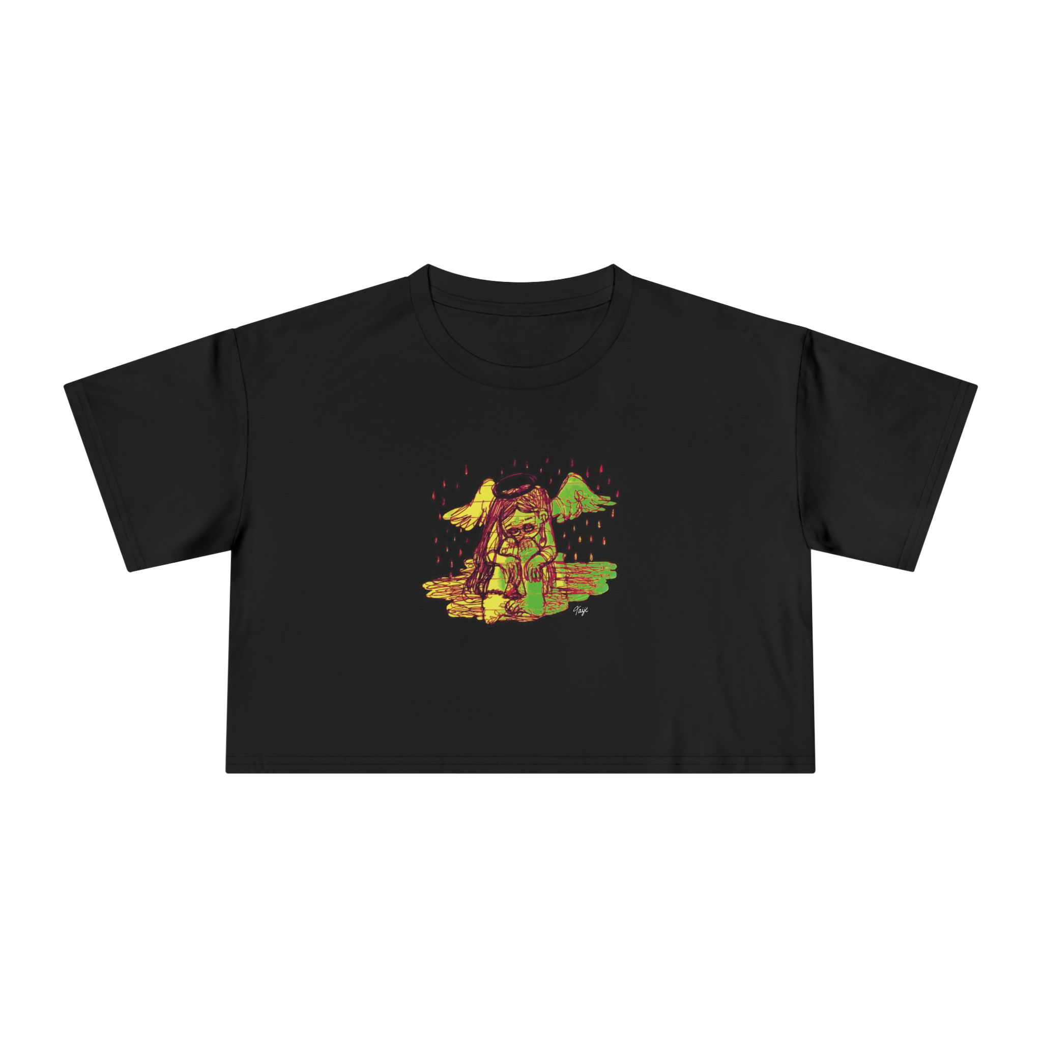 "INTIMACY ANGEL" (2019) Boxy Cropped Cotton Tee