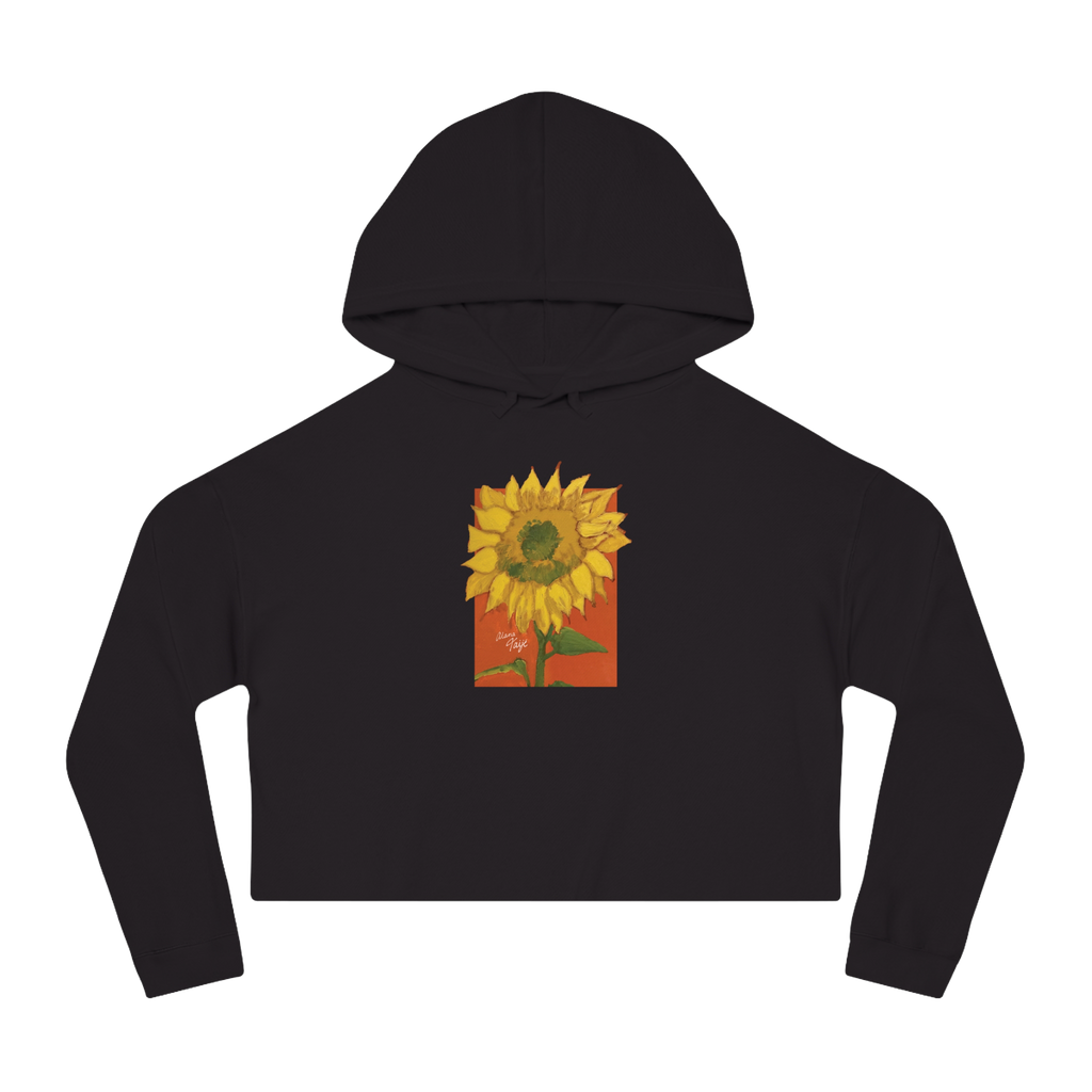 "DEL SOL" (2018) Boxy Cropped Cotton Hoodie