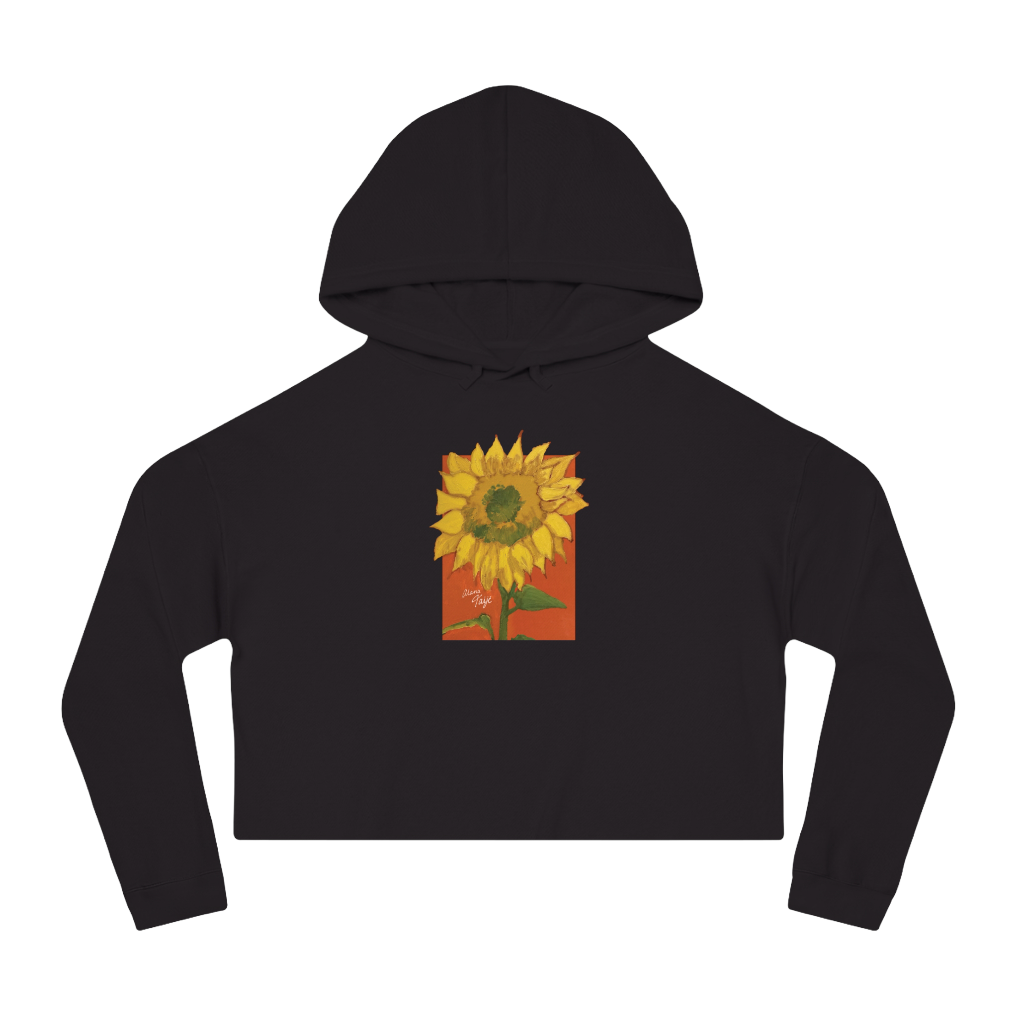 "DEL SOL" (2018) Boxy Cropped Cotton Hoodie