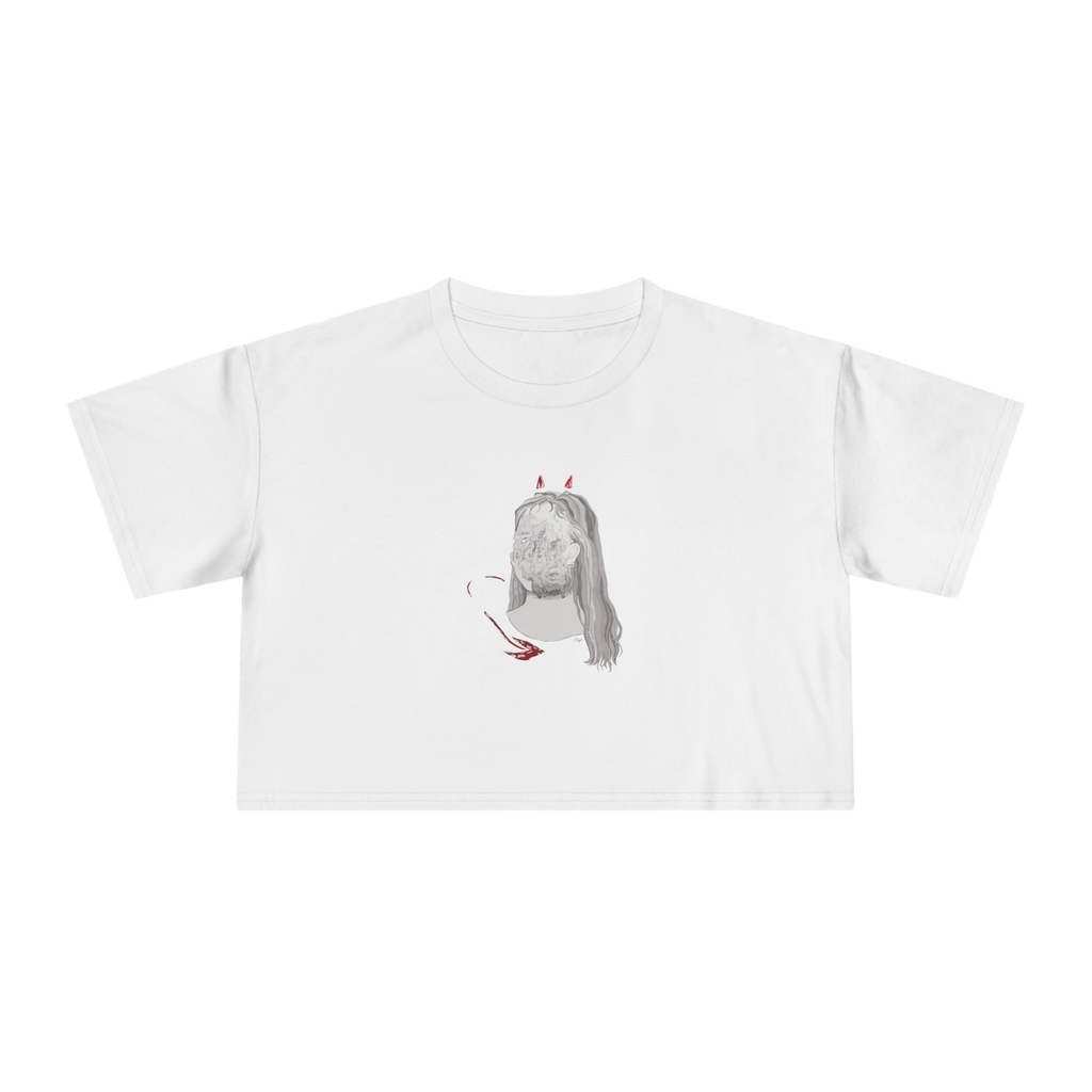 "BLOWN AWAY" (2019) Boxy Cropped Cotton Tee