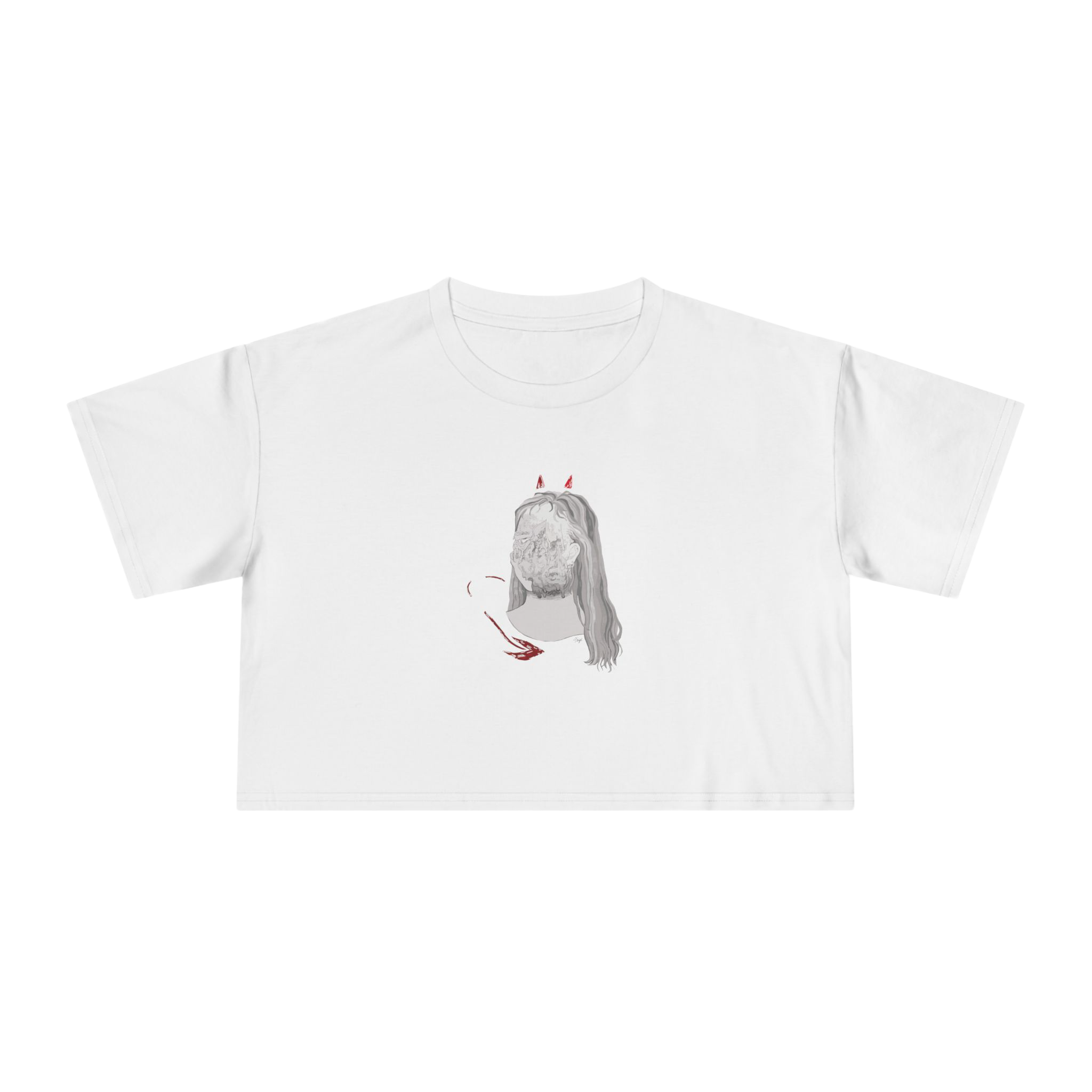 "BLOWN AWAY" (2019) Boxy Cropped Cotton Tee