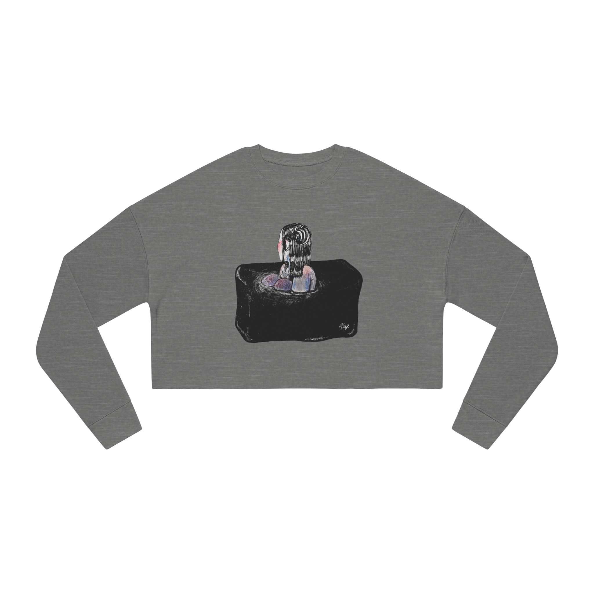 "SINK OR SWIM" (2018) Boxy Cropped Long Sleeve