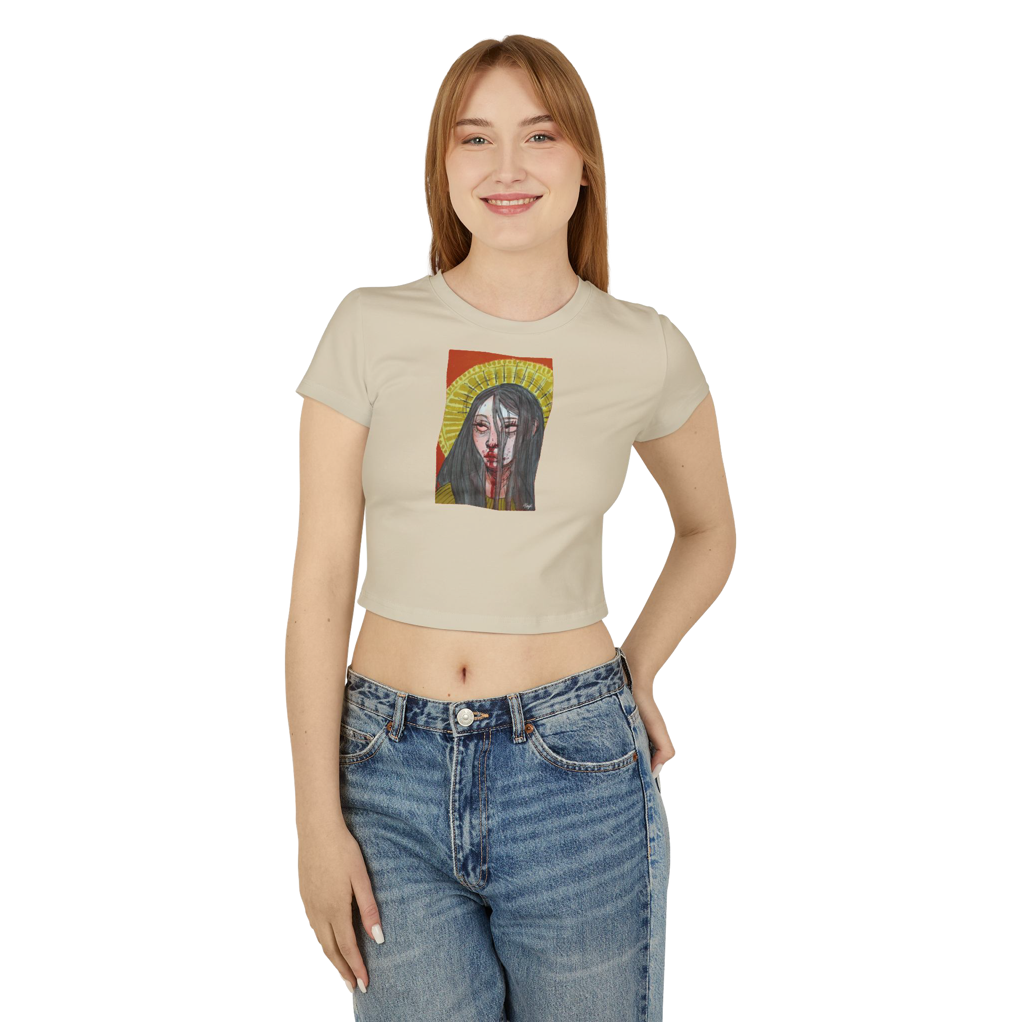 "FALSE IDOL" (2018) Cropped Cotton Tee