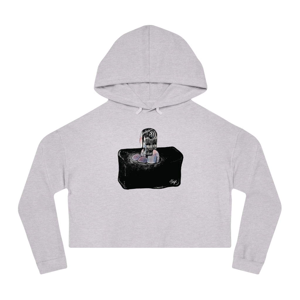 "SINK OR SWIM" (2018) Boxy Cropped Cotton Hoodie