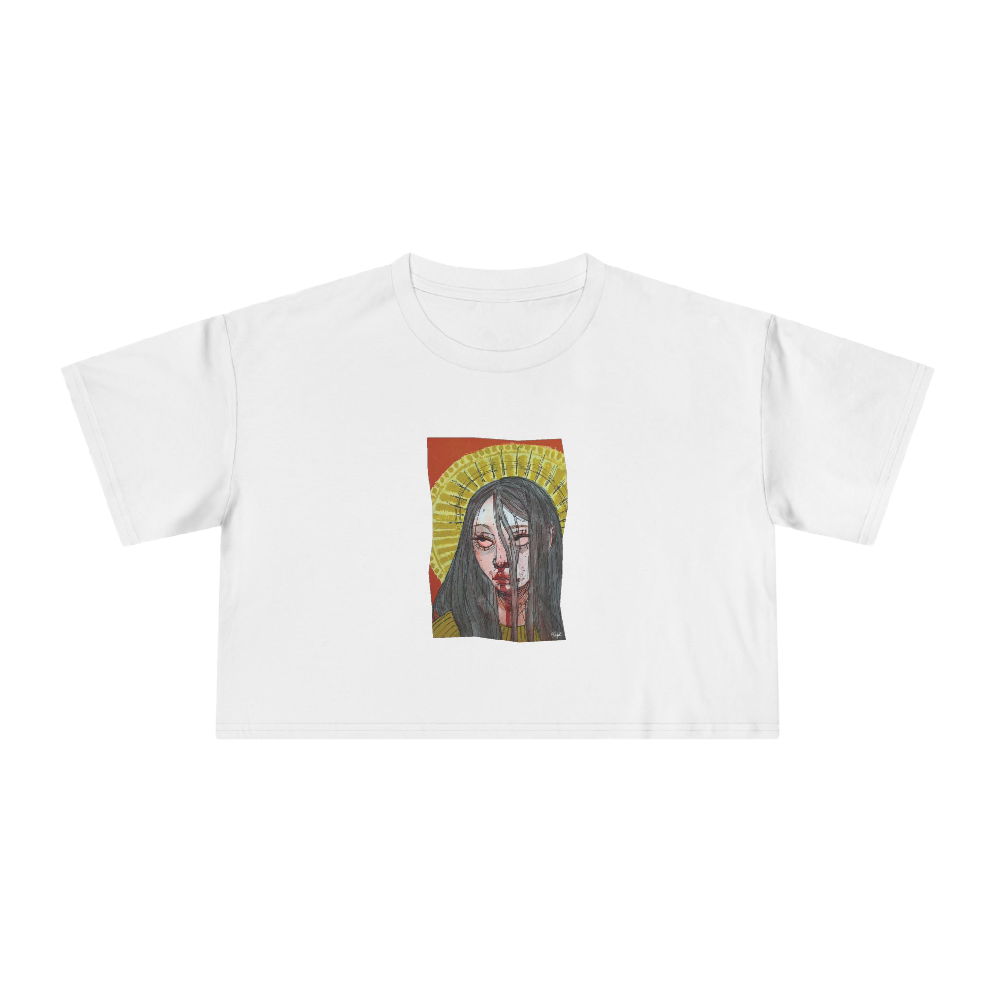 "FALSE IDOL" (2018) Boxy Cropped Cotton Tee