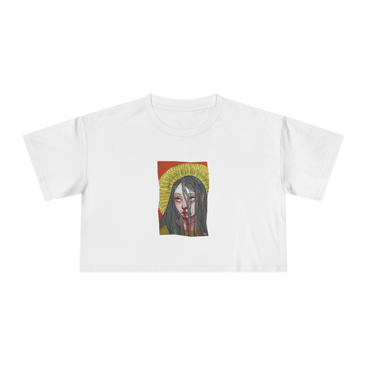 "FALSE IDOL" (2018) Boxy Cropped Cotton Tee