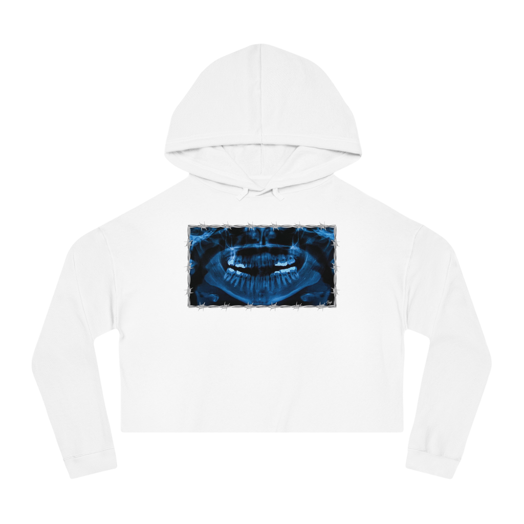 "NOVOCAINE" (2019) Boxy Cropped Cotton Hoodie