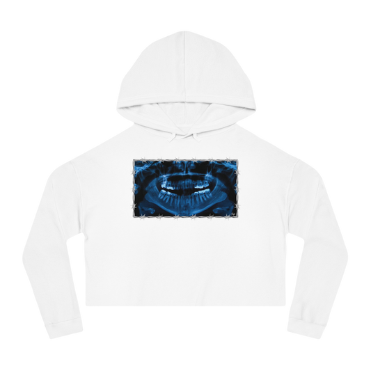 "NOVOCAINE" (2019) Boxy Cropped Cotton Hoodie